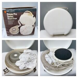 Black and Decker Power Pro Portable Hair Bonnet Dryer HD21D‎ Vintage White